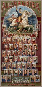 Seria Great Generals dla marki papierosów Allen & Ginter, 1885 autorstwa George S. Harris