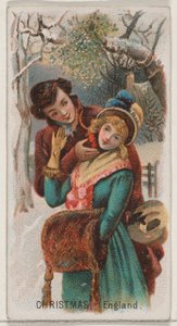Boże Narodzenie, Anglia, z serii Holidays N80 dla papierosów marki Duke, 1890., 1890. autorstwa George S. Harris and Sons