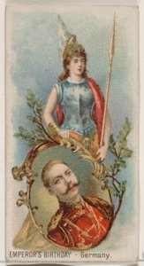 Urodziny cesarza, Niemcy, z serii Holidays N80 na papierosy marki Duke, 1890., 1890. autorstwa George S. Harris and Sons