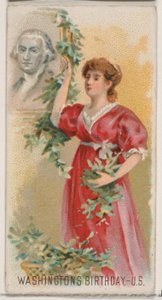 Urodziny Jerzego Waszyngtona, Stany Zjednoczone, z serii Święta N80 dla marki Duke..., 1890.