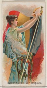 Dzień Niepodległości, Belgia, Austria, z serii Święta N80 dla papierosów marki Duke, 1890.