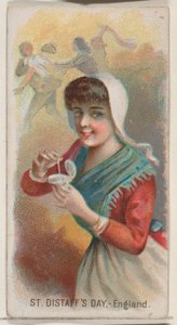 Dzień Świętego Distaffa, Anglia, z serii Holidays N80 za papierosy marki Duke, 1890., 1890.
