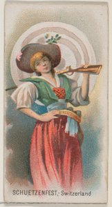 Schuetzenfest, Szwajcaria, z serii Holidays N80 dla papierosów marki Duke, 1890., 1890.