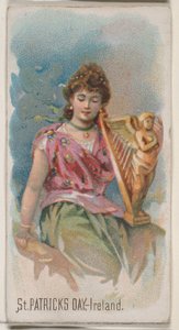 Dzień Świętego Patryka, Irlandia, z serii Holidays N80 dla papierosów marki Duke, 1890., 1890. autorstwa George S. Harris and Sons