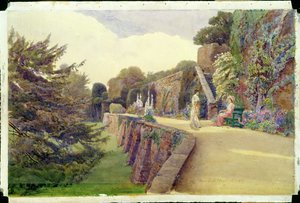 Taras w zamku Berkeley, Gloucestershire, 1887 autorstwa George Samuel Elgood