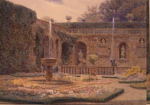 Ogród w Villa Cicogna Mozzoni autorstwa George Samuel Elgood