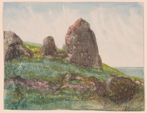 Krajobraz ze skałami autorstwa George Sand