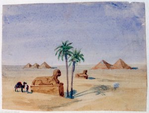 Sfinks i piramidy, Giza II, 1820-1876 autorstwa George Sand
