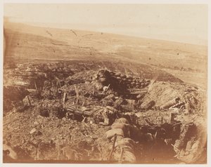 Widok z Redanu w kierunku Wąwozu Woroncowa autorstwa George Shaw Lefevre