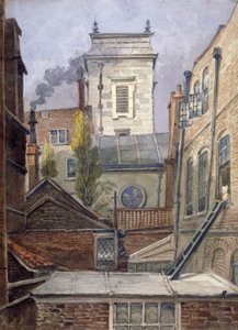 Wieża kościoła St George Botolph Lane, City of London, c1830.