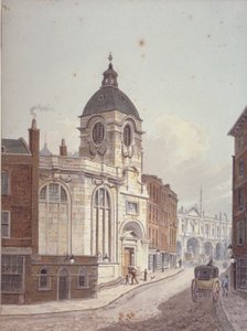 Kościół St Benet Fink, Threadneedle Street, City of London, 1810 autorstwa George Shepherd