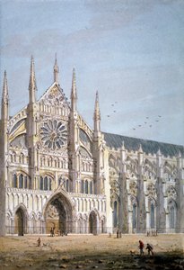 Północne drzwi Opactwa Westminsterskiego, Londyn, ok. 1810 r.