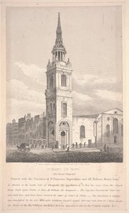St. Mary Le Bow, wyryty przez Williama Wise