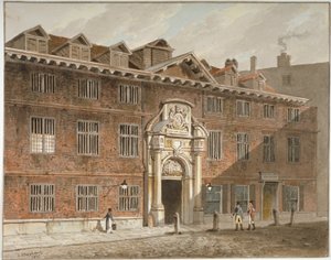 Zachodni front Blackwell Hall, King Street, City of London, 1811. autorstwa George Shepherd