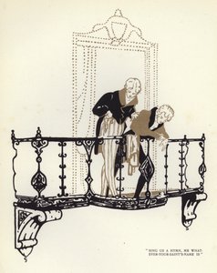 Ilustracja do „Szczęśliwego hipokryta” Maxa Beerbohma (kolor lito) autorstwa George Sheringham