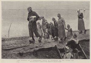 Pogrzeb dziecka rybaka w Volendam na rzece Zuider Ze autorstwa George Sherwood Hunter