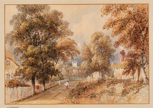East Stratton (akwarela) autorstwa George Sidney Shepherd