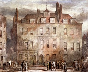 Sąd Szeryfa, Plac Czerwonego Lwa, Holborn, Londyn, c1828 autorstwa George Sidney Shepherd