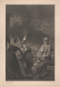 Zachodnie okno kaplicy, New College Oxford: Pasterz i pies, część szopki