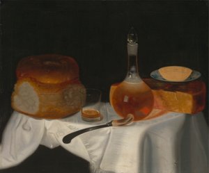Martwa natura z chleba, masła i sera autorstwa George Smith