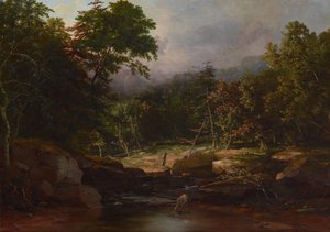 Strumień w górach, ok. 1850 (olej na płótnie) autorstwa George Snr. Inness