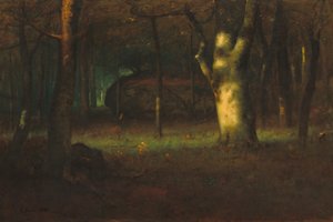 Zachód słońca w lesie, 1891 autorstwa George Snr. Inness