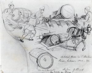 Woźnica i koń, ok. 1820-30 autorstwa George Snr Scharf