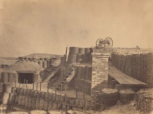 Fortyfikacje w pobliżu Charleston, Karolina Południowa, ca. 1861. autorstwa George Stacy.