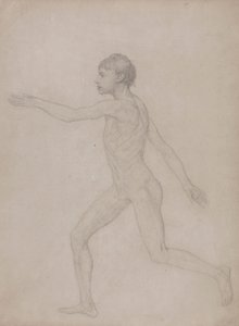 Postać ludzka, widok z boku (wstępny szkic do końcowego studium dla Tabeli VIII) autorstwa George Stubbs