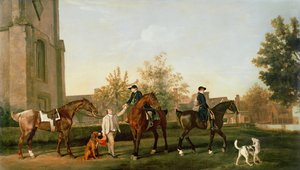 Słudzy polowania Lorda Torringtona wyruszają z Southill, Bedfordshire, ok. 1765-8