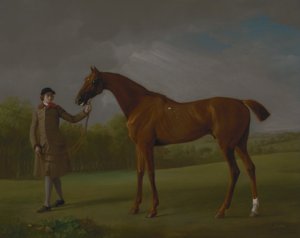 Lustre, trzymany przez pana młodego autorstwa George Stubbs