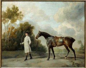 Portret Asshetona, pierwszego wicehrabiego Curzona i jego klaczy Maria Obraz George