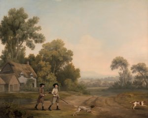 Dwóch dżentelmenów na strzelaninie, Dwóch dżentelmenów na strzelaninie, 1768. autorstwa George Stubbs