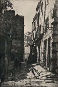„Rue des Pretres-St Severin”, 1915. autorstwa George T Plowman
