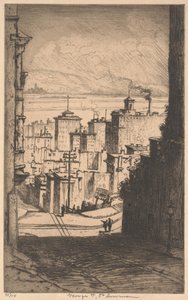 W San Francisco, c.1911 (mezzotinta) autorstwa George Taylor Plowman