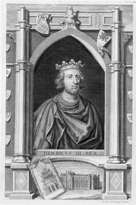 Henryk III (1207-72) król Anglii z 1216 r., sztychowany przez artystę (grafika) autorstwa George Vertue