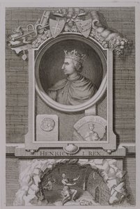 Henryk I (1068-1135) król Anglii od 1100 r., rycina autorstwa artysty autorstwa George Vertue