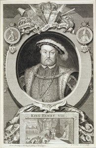 Henryk VIII (1491-1547), po obrazie w Galerii Królewskiej w Kensington autorstwa George Vertue