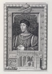 Henryk VI (1421-71) król Anglii 1421-66 i 1470-71, według portretu w Pałacu Kensington, rytowany przez artystę autorstwa George Vertue