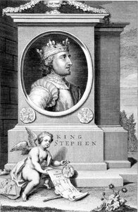 Stephen (ok.1097-1154) król Anglii, ryty przez artystę (grafika) autorstwa George Vertue