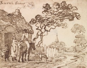 Wiejska scena autorstwa George Walker