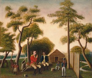 Marion ucztuje brytyjskiego oficera na słodkich ziemniakach autorstwa George Washington Mark