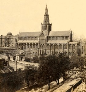 Katedra w Glasgow - Od południowego wschodu, połowa końca XIX wieku, ok. 1912.