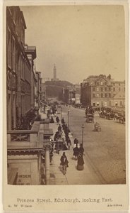 Princes Street, Edynburg, patrząc na wschód