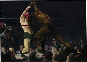 Obaj członkowie tego klubu autorstwa George Wesley Bellows