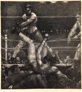 Dempsey przez liny, 1923-24 autorstwa George Wesley Bellows
