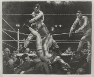 Dempsey i Firpo autorstwa George Wesley Bellows