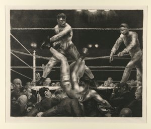Dempsey i Firpo autorstwa George Wesley Bellows