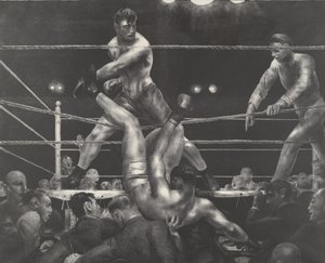 Dempsey i Firpo autorstwa George Wesley Bellows