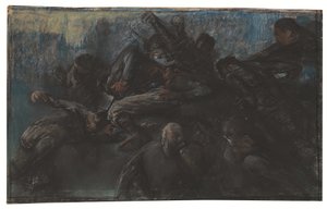 Mecz piłki nożnej autorstwa George Wesley Bellows